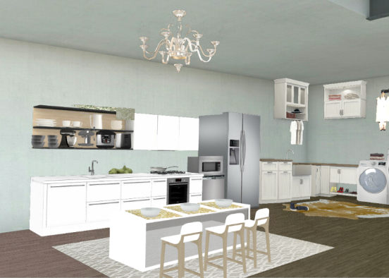 Kitchen And Landry room/House part 2 Design Rendering