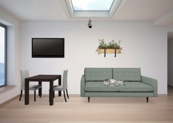 Apartment Living Room Design Rendering