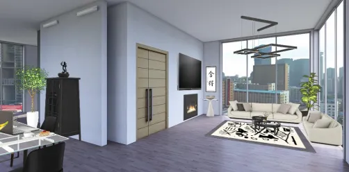 Minimal modern living room