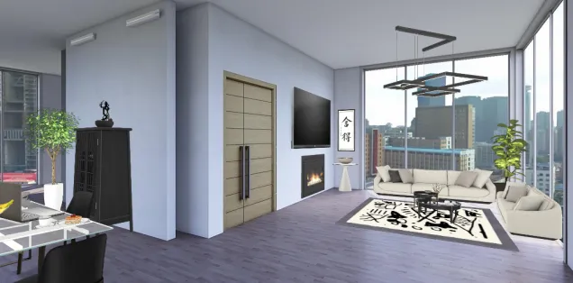 Minimal modern living room