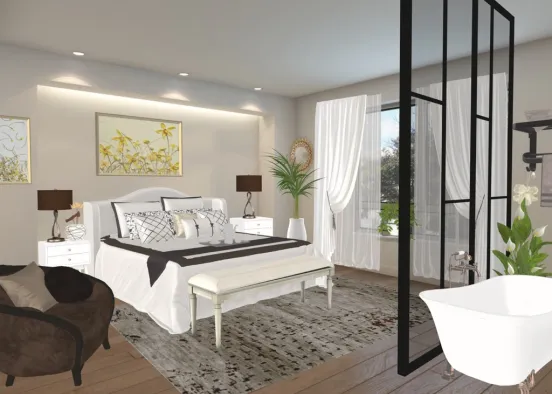 Hotel bedroom  Design Rendering