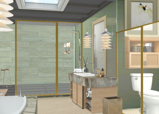 Contemporary Bathroom  Design Rendering