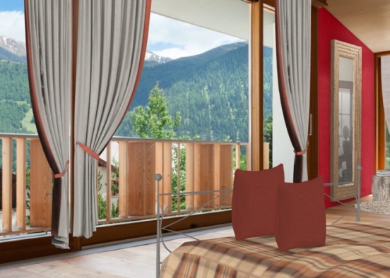 mountain bedroom  Design Rendering
