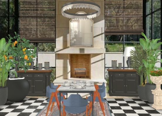 Greenhouse dining Design Rendering