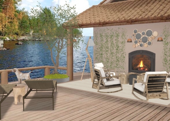 Lake House Porch Design Rendering