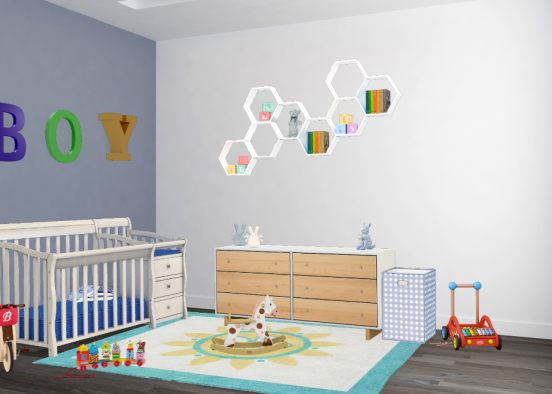 Baby boy bedroom  Design Rendering