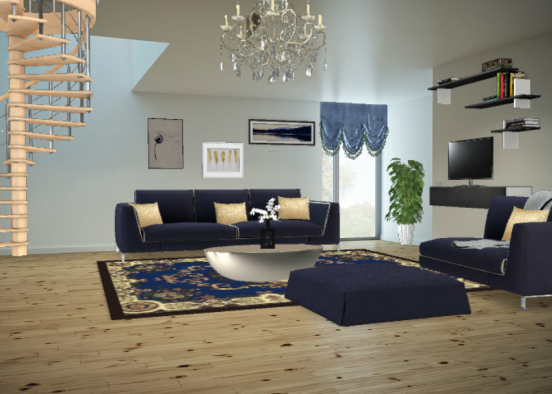 My cozy living room Design Rendering