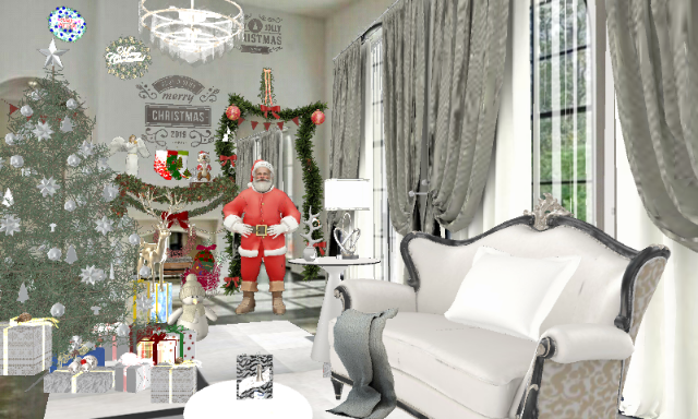 My white Christmas party.  Design Rendering