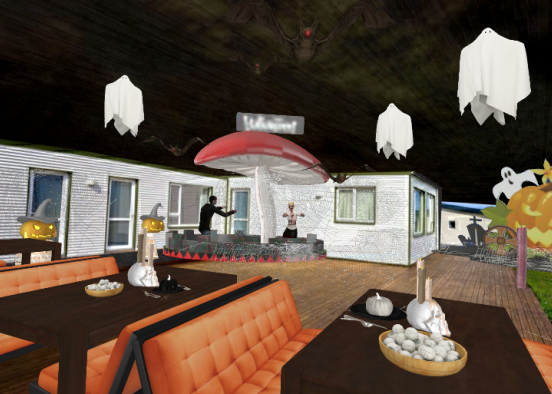 Scary cafe Design Rendering