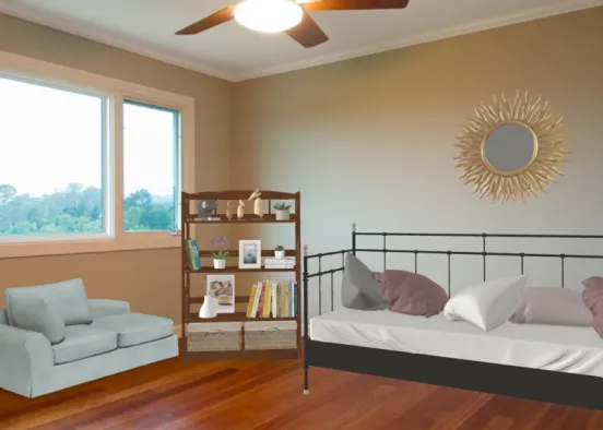 simple teens bedroom  Design Rendering
