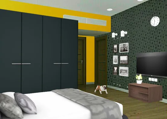 Family bedroom Design Rendering