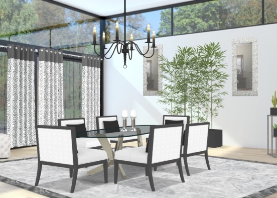 formal dining room  Design Rendering
