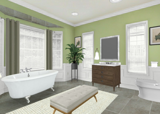 Elegant bathroom  Design Rendering