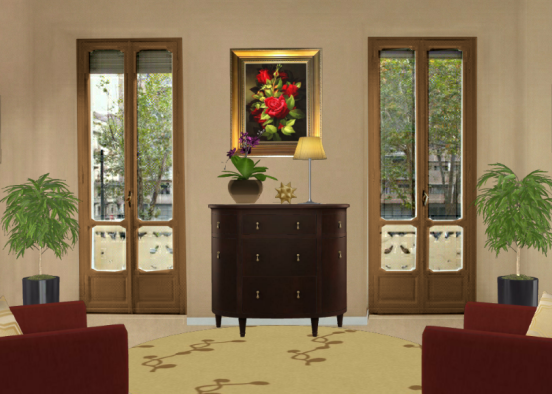 Living Room  Design Rendering