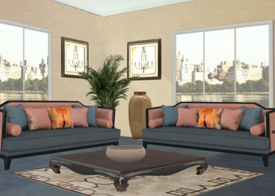 Livingroom  Design Rendering