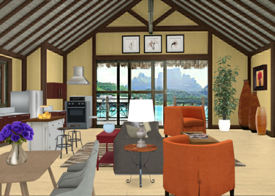 beach house getaway  Design Rendering