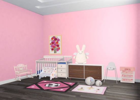 cutie pie nursery for girls zero to ten!!! Design Rendering
