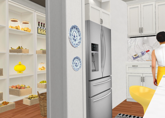 kitchen with pantry Design Rendering