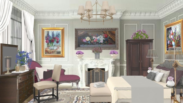 La Victorian Purple Fleur Bedroom 🌺🌸🌷