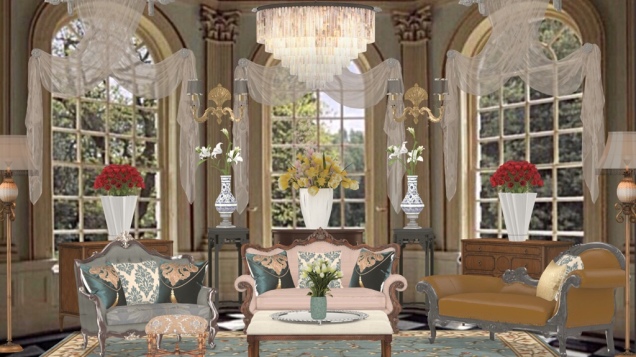 Luxe Victorian Living Room
