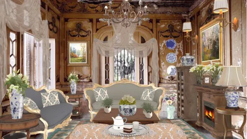 Opulent Victorian Living Room