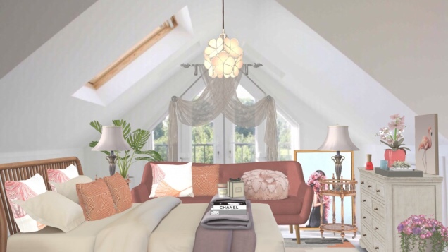 Pink and Coral Attic.