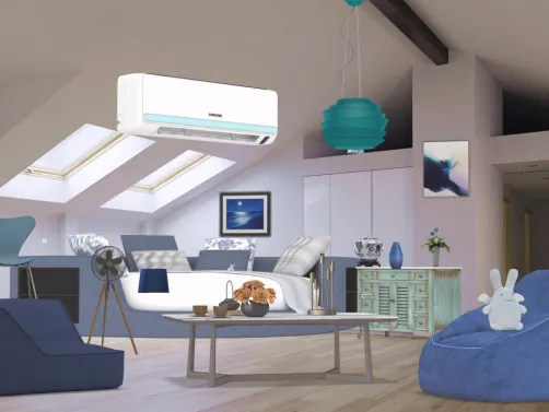 blue summer room
