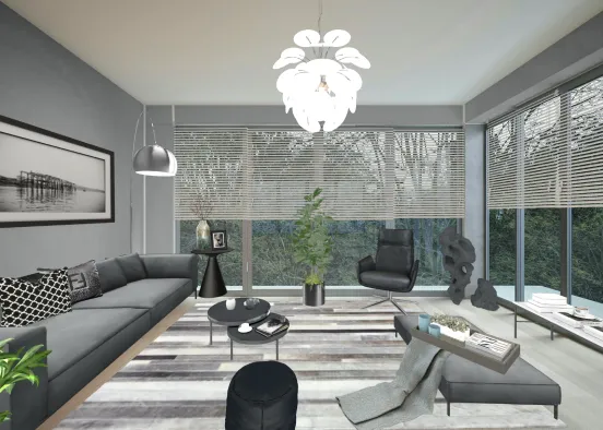 A modern living room...... Design Rendering