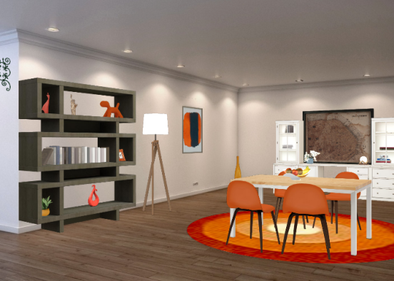 Orange salon  Design Rendering