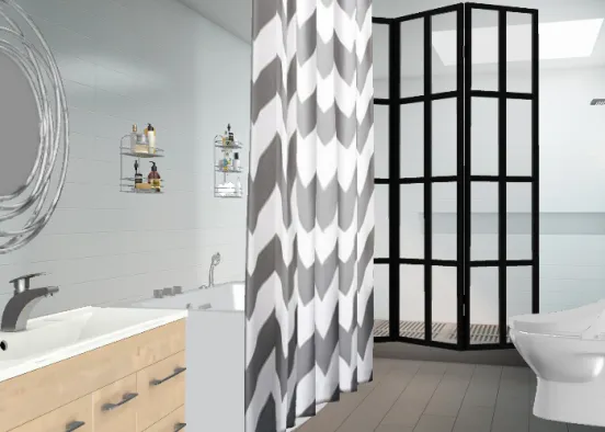 Маленькая ванная комната Design Rendering