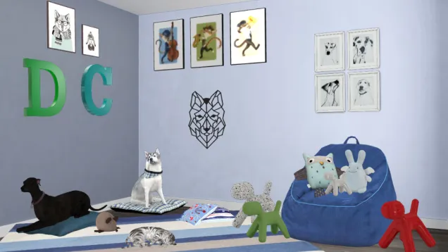 Blue Pet Room