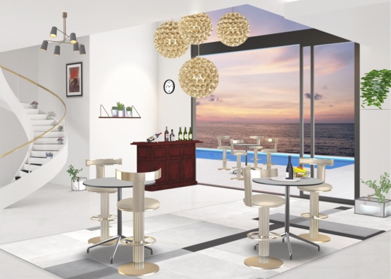 little bar cafe down by the ocean Design Rendering