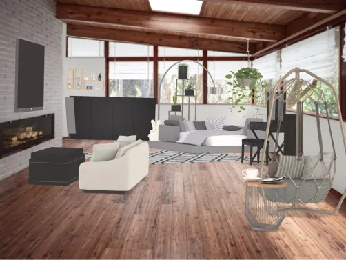 living room + bedroom ... grey white black aesthetic