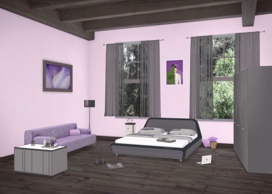 bed Design Rendering