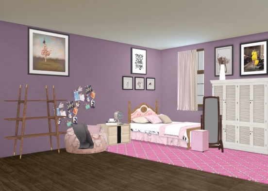 8 year old bedroom Design Rendering