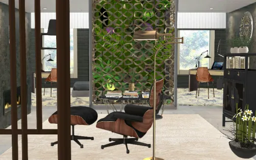 HomeOffice con area de descanso