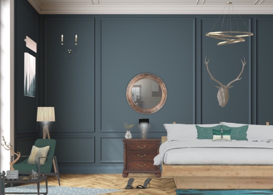 contemporary bedroom  Design Rendering
