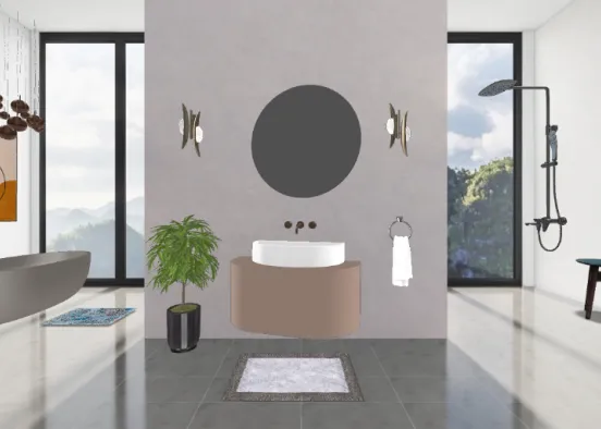 Modren bathroom design  Design Rendering