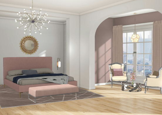 Royal Bedroom Design Rendering