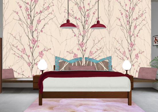 Mahogany, red and pink Design Rendering