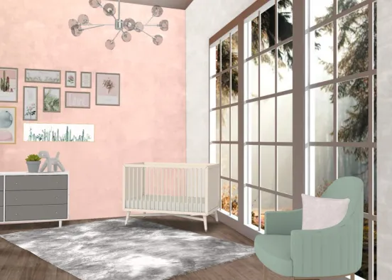 Boho Baby’s Room Design Rendering