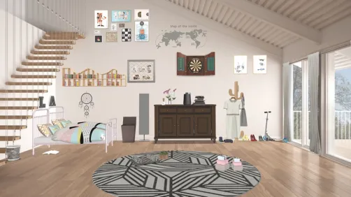 twin girls bedroom 