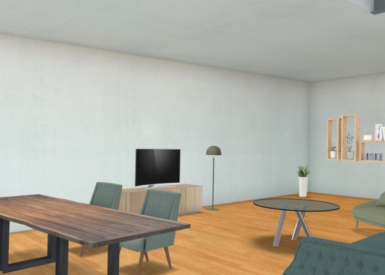 Dining room - Living room Design Rendering