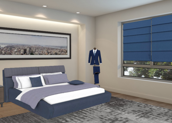 Chambre homme Design Rendering
