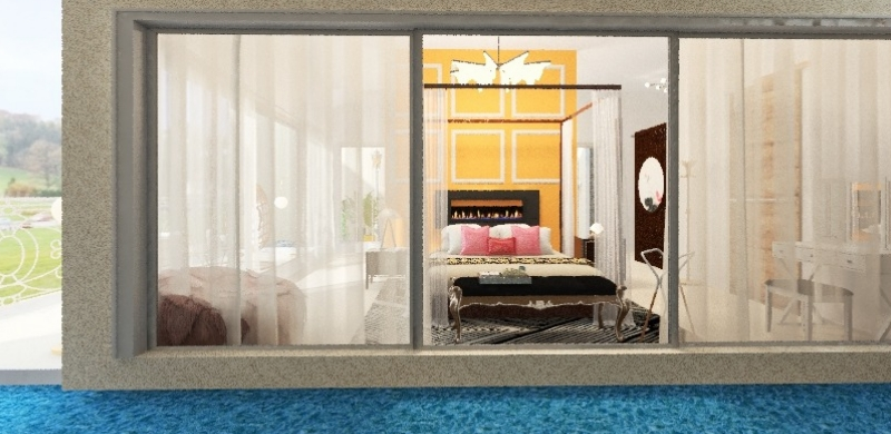 Dormitorio con piscina privada  Design Rendering