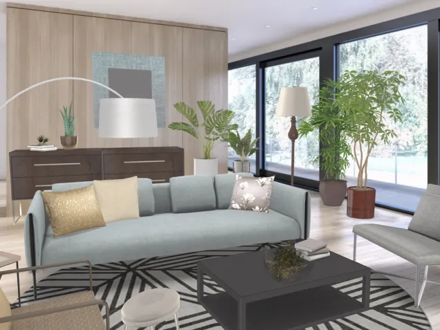 Living room in neutrals