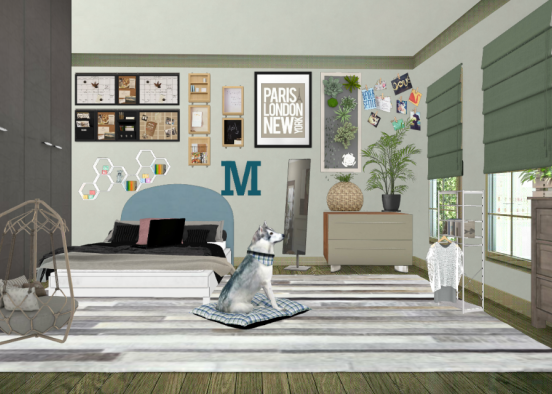 Tween/Teen Bedroom Design Rendering