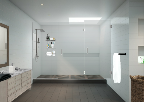 Mordern Bathroom  Design Rendering