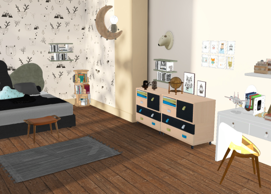 Bear bedroom  Design Rendering