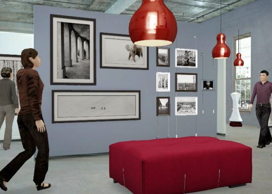 Red distraction in b&w world Design Rendering